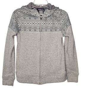 Patagonia Better Sweater Icelandic Hoodie Womens Size Medium Hooded Gray